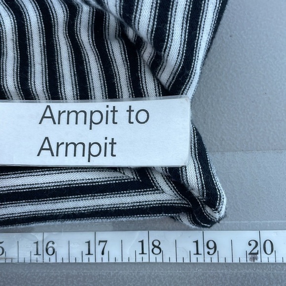 We The Free Sweater Dress Women's Small Black White Striped Open Back Shift - Picture 8 of 15